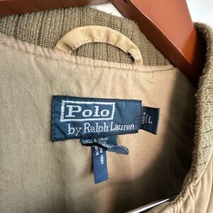 Ralph Lauren Tan Quilted Jacket with Script Patch